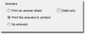 Answer formats